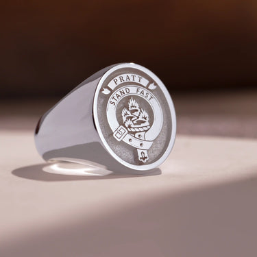 Custom Ring - White Gold Coated - Raised Design
